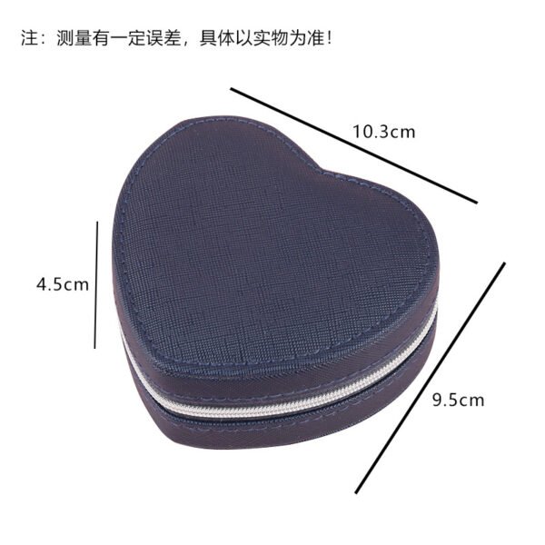 jewelry box for earrings black heart shape