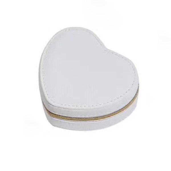 jewelry box for earrings white heart shape